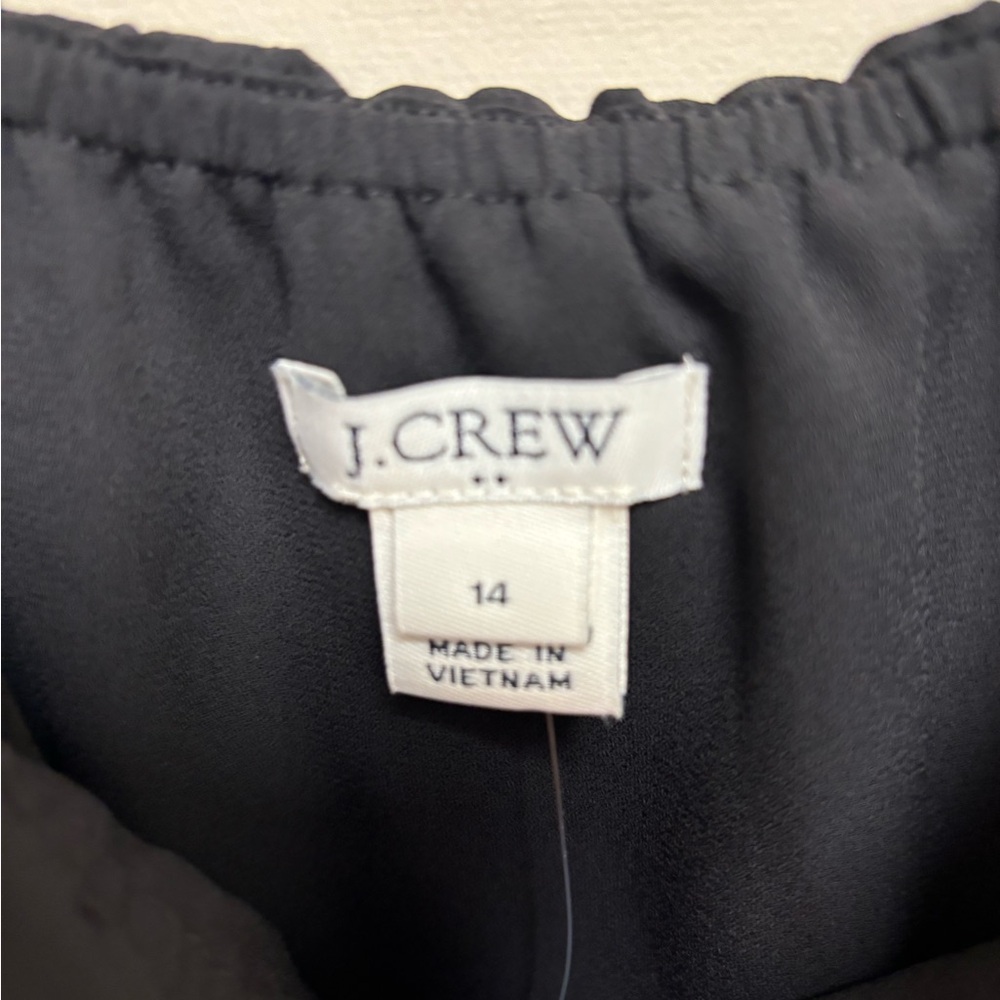 NWT JCrew Guitar Strap Black Tank Size 14 - Picture 2 of 5